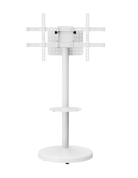 Supporto a Pavimento con Mensola Trolley TV LCD/LED/Plasma 37-86'' Bianco