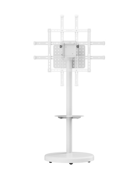 Supporto a Pavimento con Mensola Trolley TV LCD/LED/Plasma 37-86'' Bianco