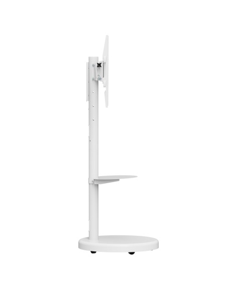 Supporto a Pavimento con Mensola Trolley TV LCD/LED/Plasma 37-86'' Bianco