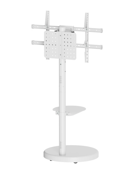 Supporto a Pavimento con Mensola Trolley TV LCD/LED/Plasma 37-86'' Bianco