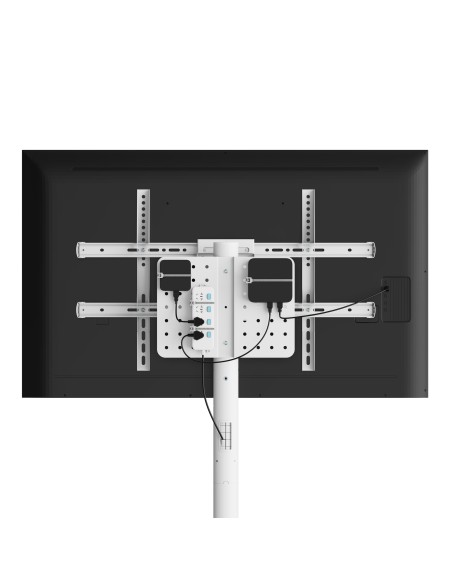 Supporto a Pavimento con Mensola Trolley TV LCD/LED/Plasma 37-86'' Bianco