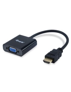 HDMI - VGA ADAPTER WITH AUDIO BLACK