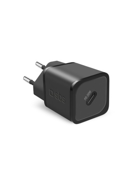 Caricatore da parete SBS GaN 1x Type-C PD 20W - nero - TETRGAN1C20K