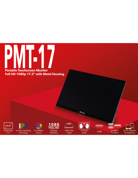 MONITOR PORTATILE TOUCHS.1080P 17P.