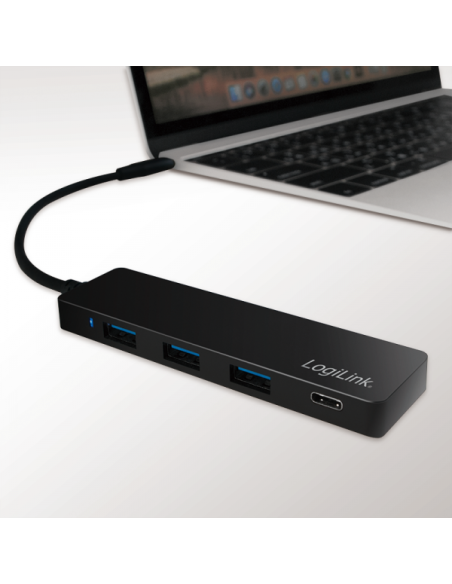 Hub USB-C 3.2 Gen1 SuperSpeed 3 Porte USB-A 1 porta USB-C Nero