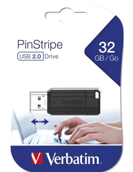 MEMORY USB-32GB-PIN STRIPE BLACK  S