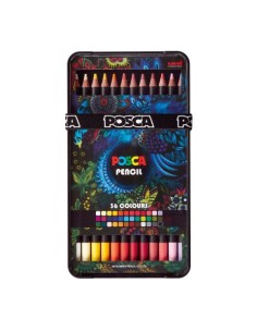 Matite colorate a base d'olio Posca Pencil - conf. 36 pz - colori assortiti M KPE-200 36C