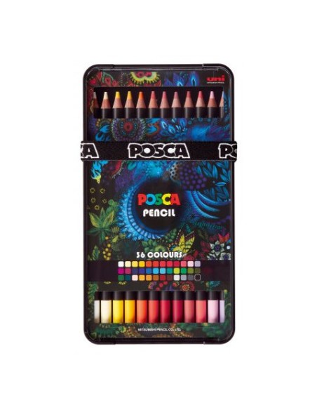 Matite colorate a base d'olio Posca Pencil - conf. 36 pz - colori assortiti M KPE-200 36C