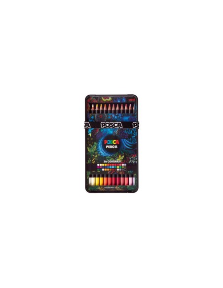 Matite colorate a base d'olio Posca Pencil - conf. 36 pz - colori assortiti M KPE-200 36C