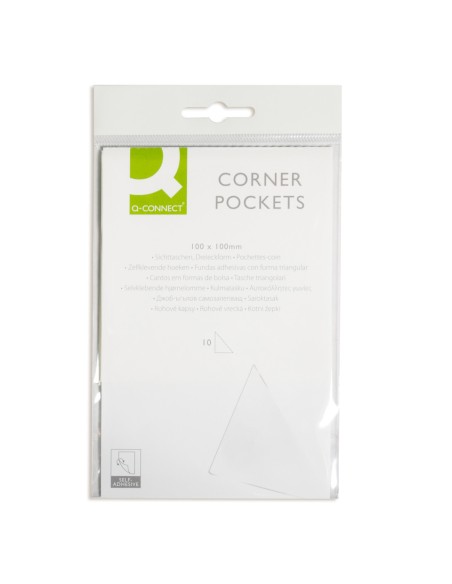 Tasche adesive triangolari Q-Connect trasparente 10x10 cm conf. da 10 - KF27034