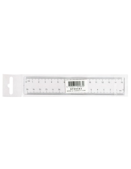 Righello Q-Connect trasparente 15 cm  KF00583