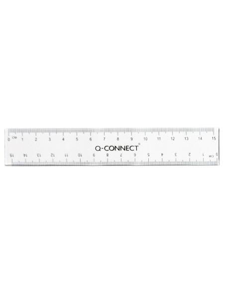 Righello Q-Connect trasparente 15 cm  KF00583