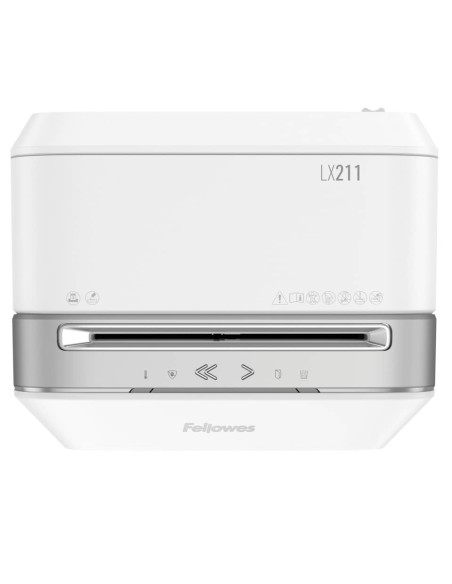 Distruggidocumenti uso moderato Fellowes LX211 - P-5 - 23 L - taglio a microframmenti 2x12 mm - bianco 5050301