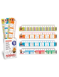 Righelli Arda 16 cm - conf. 24 pz - con tabelline, formule geometriche e tabelle conversioni - 28917MBAR