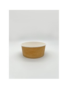 Contenitore per poké Le Nappage in cartoncino kraft plastic free avana conf. 50 pz 500 ml - KB200308