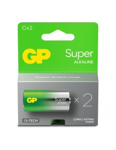 Confezione 2 Batterie GP Super Alcalina Mezza Torcia C 14A/LR14