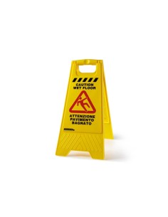 Cartello Pavimento Bagnato Perfetto Factory giallo -21x30xh62 cm 0466 2