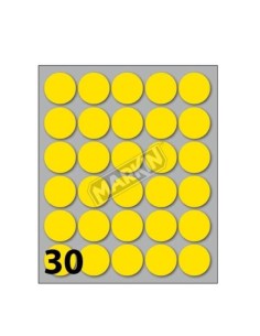 CONF10 BUSTE ETICH 7 GIALLE  DIAM22