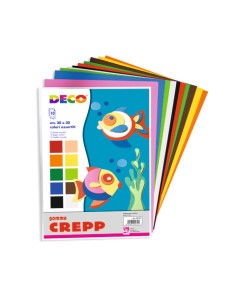 Fogli di gomma Deco Crepp 20x30 cm colori assortiti