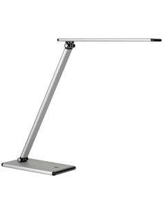Lampada da tavolo a led UNILUX Terra grigio metallizzato con dimmer 400077409