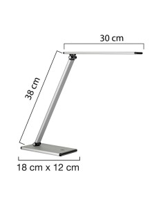 Lampada da tavolo a led UNILUX Terra grigio metallizzato con dimmer 400077409 2