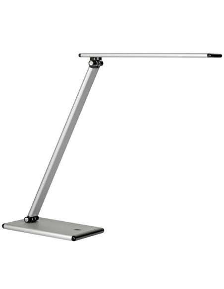 Lampada da tavolo a led UNILUX Terra grigio metallizzato con dimmer 400077409