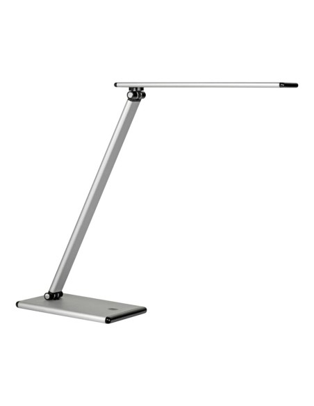 Lampada da tavolo a led UNILUX Terra grigio metallizzato con dimmer 400077409