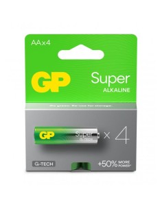 Confezione 4 Batterie GP Super Alcaline Stilo AA 15A/LR6