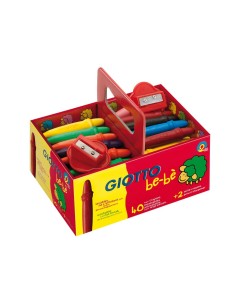 Superpastelloni a cera GIOTTO be-bè assortiti Schoolpack da 40 + 2 temperini - 462700 2