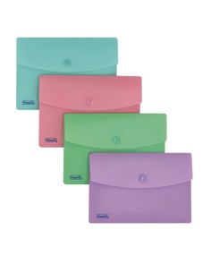 Buste con bottone Favorit Pastel colori assortiti in conf. da 5
