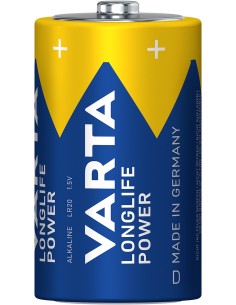 Blister 2 Batterie 1.5V Longlife Power Alcalina D Torcia 2