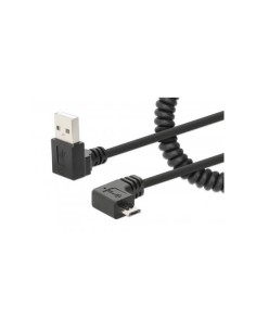 Cavo di Ricarica USB-A a Micro-USB 1m Spiralato Nero