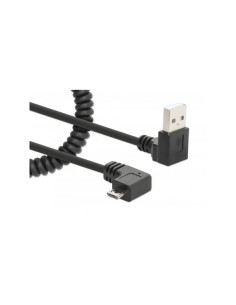 Cavo di Ricarica USB-A a Micro-USB 1m Spiralato Nero 2