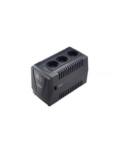 Regolatore automatico di tensione R1 USB 600VA con 3 Prese Schuko Nero