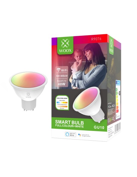 Lampadina LED GU10 400lm Smart Controllo Vocale Alexa, R9076 Classe F