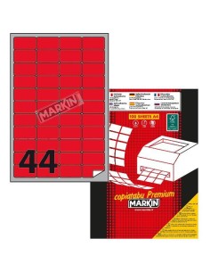 ETICHETTE A4 FLUO ROSSO 47 5X25MM