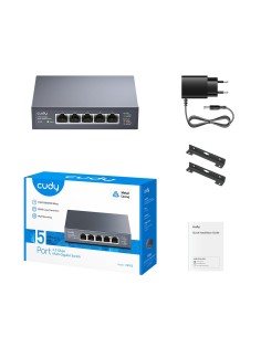 Switch con 5 Porte 2.5G Ethernet Custodia in Metallo, HS105 2