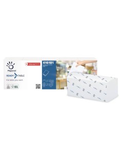 Tovaglioli da bar per dispenser Papernet 32x22 cm piega 1/4 - bianco 2