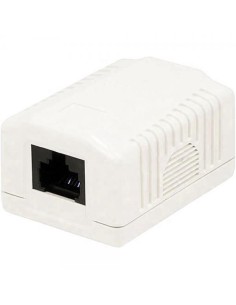 Presa a Muro con 1 Frutto RJ45 Cat.6A UTP Beige