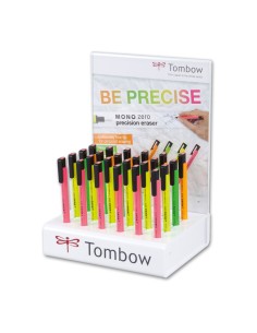 Espositore 24 portagomme Tombow Mono Zero - colori assortiti fluo - PEH-KU-24P-2A_1 2