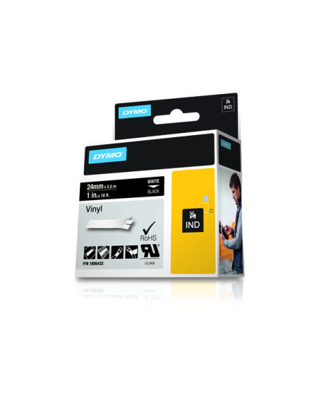 NASTRO 24MMX 5 5M VINILE BI/NE