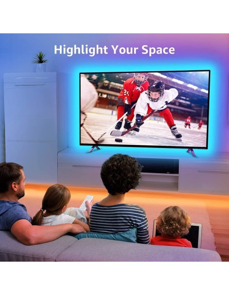 Kit Striscia LED Intelligente 5m con Funzione Musicale e Controllo Vocale Alexa, R5149