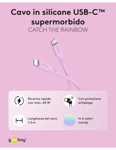 Cavo USB-C™ Maschio/Maschio USB 2.0 in Silicone 1,5 metri Rosa 2