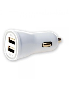Caricatore da Auto Universale 2 Porte USB 5V 1A&2.1A Bianco