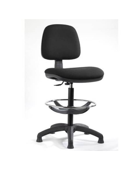 Sgabello tecnico Sofia B Designer in tessuto acrilico Seditaly con poggiapiedi nero - SFDBC0000C011