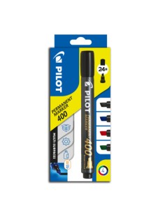 Marcatore permanente Pilot SCA 400 punta scalpello 4,5 mm conf. 4 pz colori assortiti - 002700