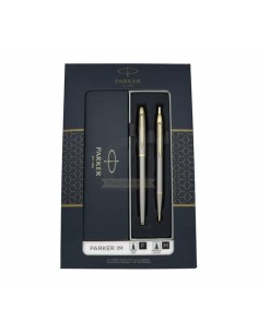Duo Set Parker - penna a sfera IM black GT + penna roller tratto M  - conf. 2 pezzi - inchiostro blu - 2093217