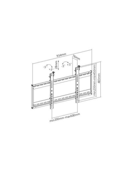 Supporto a muro per TV LED LCD 45-70'' per applicazioni videowall