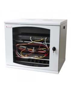 Armadio Rack 19'' a muro 13 unità sezione unica prof. 500mm Nero 2