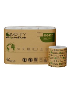 Carta igienica Papernet Simplify in pura cellulosa 2 veli conf. 12 pz bianco 406426
